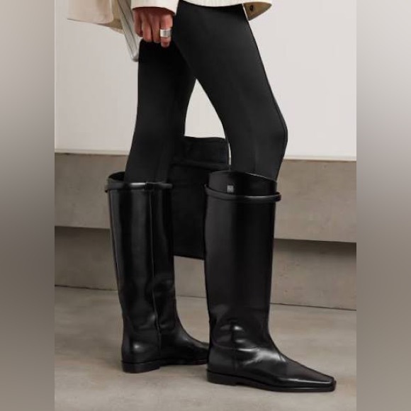 Toteme Black Tall Leather Riding Boots retail $1200 - Picture 8 of 11